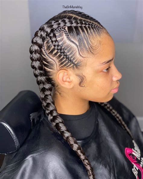 2 feed in braids styles|two feed in braids pictures.